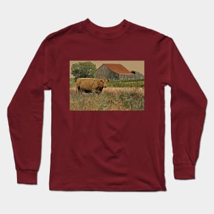 Red Roof and Cow No.1 C Long Sleeve T-Shirt